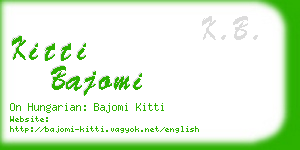 kitti bajomi business card